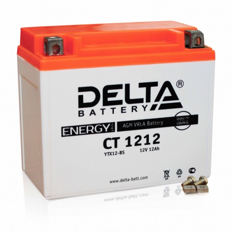 Аккумулятор Delta CT 1212 (12V / 12Ah) YTX14-BS в интернет-магазине Снегоход Буран