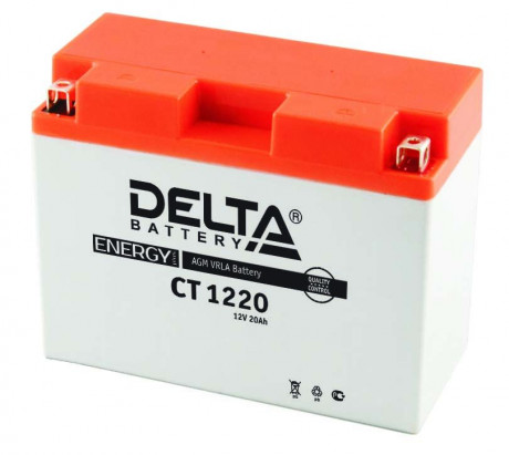 Аккумулятор Delta CT 1220 (12V / 20Ah) YTX24HL-BS в интернет-магазине Снегоход Буран
