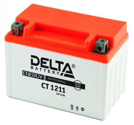 Аккумулятор Delta CT 1211 (12V / 11Ah) YTZ12S в интернет-магазине Снегоход Буран