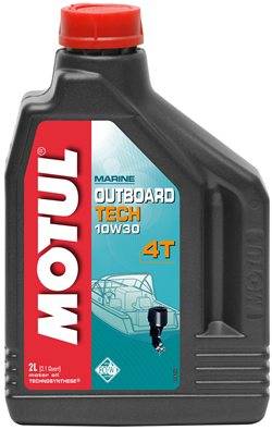 Моторное масло Motul Outboard Tech для лодочных моторов (4T,10w30, полусинтетика) 2л в интернет-магазине Снегоход Буран