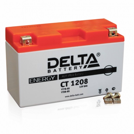 Аккумулятор Delta CT 1208 (12V / 8Ah) YT7B-BS в интернет-магазине Снегоход Буран