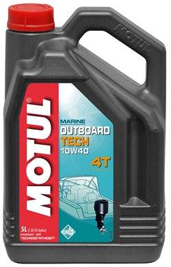 Моторное масло Motul Outboard Tech для лодочных моторов (4Т, 10w40, полусинтетика) 5 л в интернет-магазине Снегоход Буран