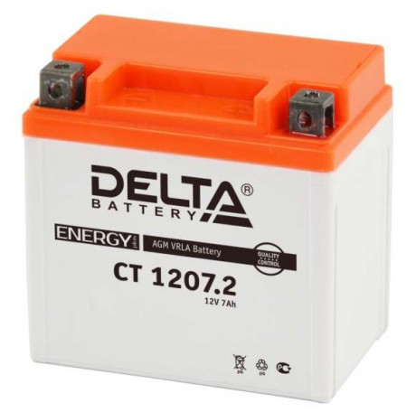 Аккумулятор Delta CT 1207.2 (12V / 7Ah) YTZ7S в интернет-магазине Снегоход Буран