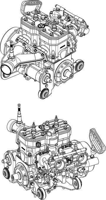 Двигатель РМЗ-551i K20500610ЗЧ в интернет-магазине Снегоход Буран