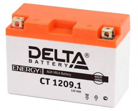 Аккумулятор Delta CT 1209.1 (12V / 9Ah) YT9B-BS в интернет-магазине Снегоход Буран