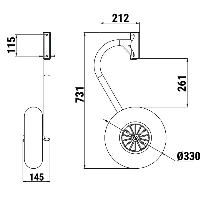 Комплект колес транцевых быстросъёмных для НЛ типа "Солар" (310 мм) в интернет-магазине Снегоход Буран