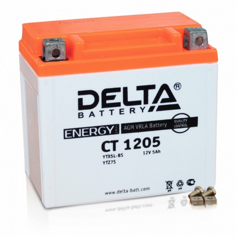 Аккумулятор Delta CT 1205 (12V / 5Ah) YTX5L-BS в интернет-магазине Снегоход Буран
