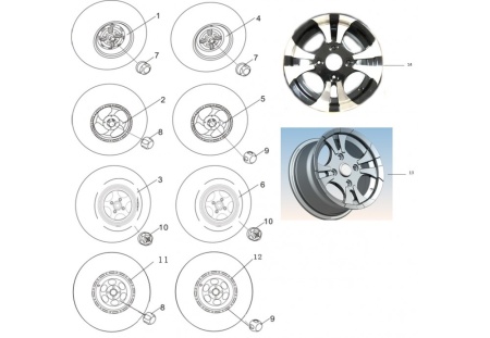 Диск колесный F109 III (12x6.0), передний, алюмин.сплав 41103-058-0100 в интернет-магазине Снегоход Буран