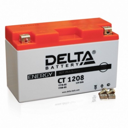Аккумулятор Delta CT 1208 (12V / 8Ah) YT7B-BS